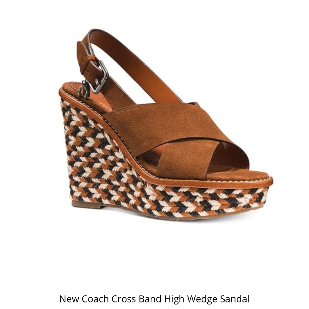 Coach Brown Wedge Sandal